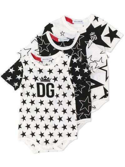 Dolce & Gabbana Kids комплект боди с логотипом L1JO9FG7VBP