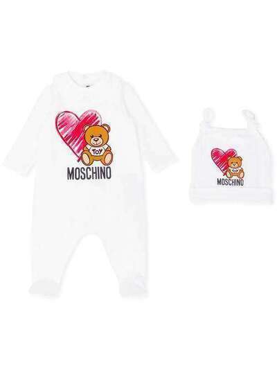 Moschino Kids комбинезон для новорожденного Teddy Bear MUY02GLDA14