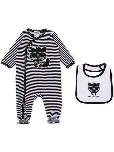 Karl Lagerfeld Kids комплект для новорожденного с принтом Choupette Z98044