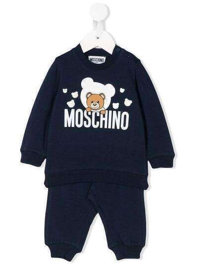 Moschino Kids комплект для новорожденного с логотипом MUK02NLDA00