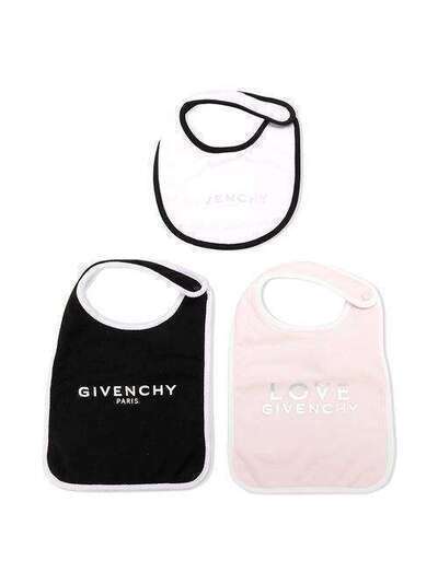 Givenchy Kids комплект из трех нагрудников с логотипом H9807045S