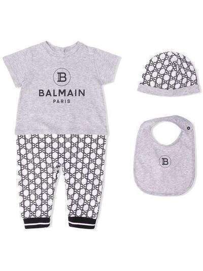 Balmain Kids комплект для новорожденного с логотипом 6M0941MB371
