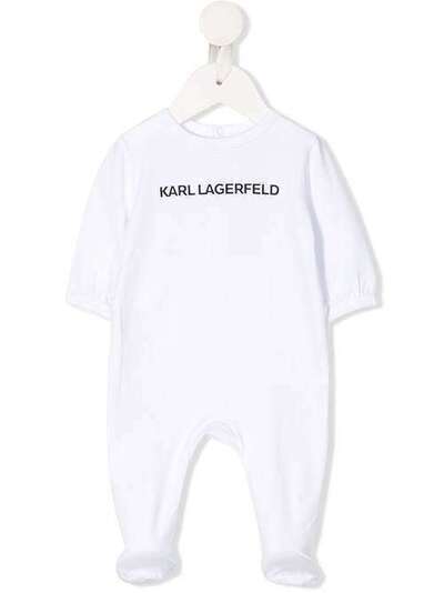 Karl Lagerfeld Kids комбинезон для новорожденного с логотипом Z9703010B
