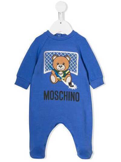 Moschino Kids пижамный комбинезон с логотипом Teddy Bear MUT019LDA14