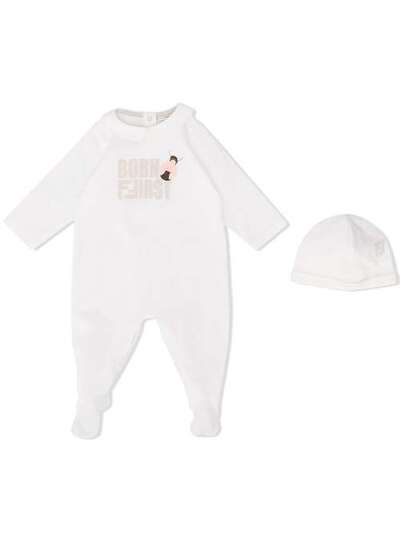 Fendi Kids комплект из пижамы и шапки BUK039ST8