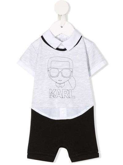 Karl Lagerfeld Kids ромпер с многослойным эффектом Z94051M10