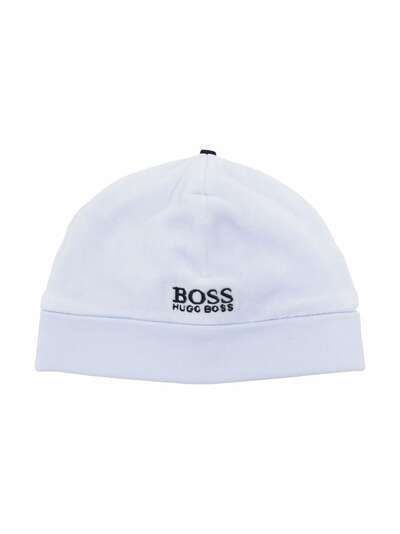 BOSS Kidswear шапка бини с вышитым логотипом