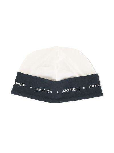 Aigner Kids шапка бини с контрастной окантовкой