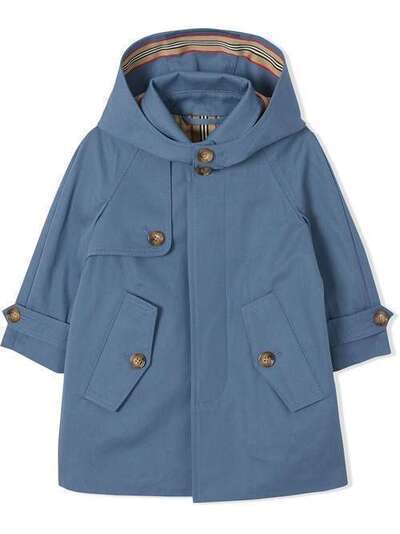 Burberry Kids твиловое пальто 8029302