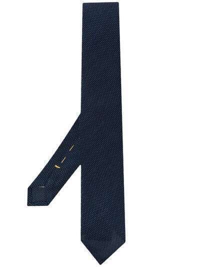 Canali фактурный шелковый галстук