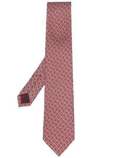 Salvatore Ferragamo шелковый галстук с монограммой