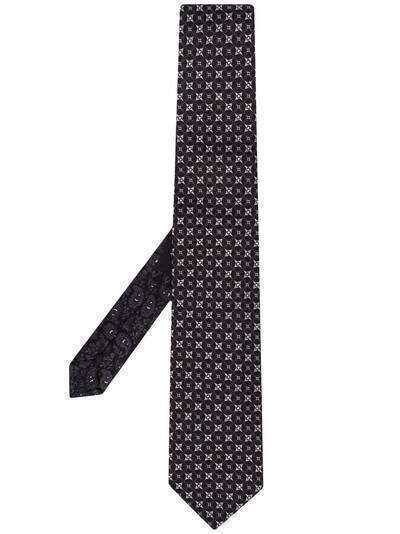 ETRO шелковый галстук с геометричным принтом