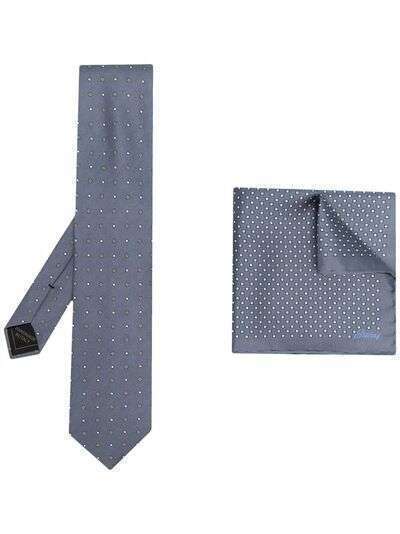 Brioni комплект из галстука и платка-паше