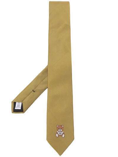 Moschino шелковый галстук с принтом Teddy Bear
