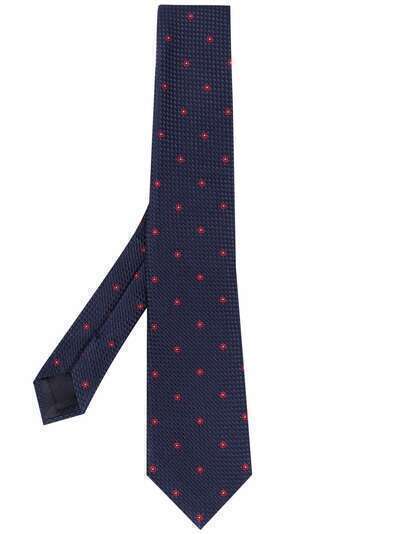 Giorgio Armani галстук с цветочной вышивкой