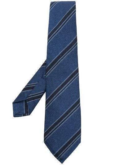Kiton полосатый галстук с заостренным носком