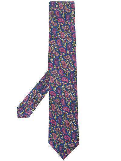 ETRO шелковый галстук с принтом пейсли