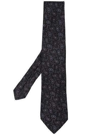 ETRO галстук с принтом пейсли и заостренным концом
