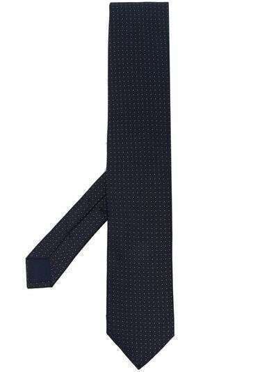 Corneliani шелковый галстук с вышивкой
