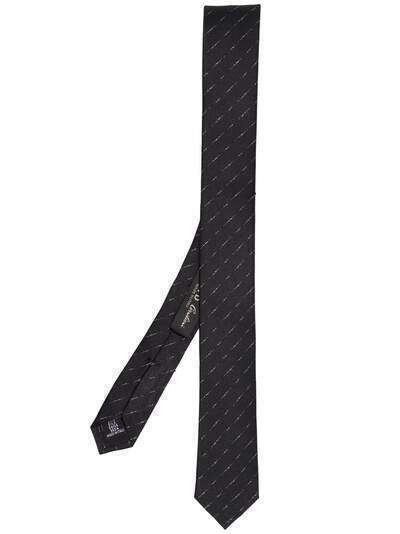 Corneliani шелковый галстук с контрастной строчкой