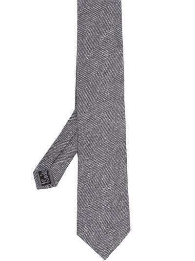 Corneliani шелковый галстук с контрастной строчкой