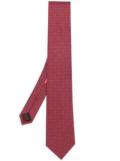 Salvatore Ferragamo шелковый галстук с узором Gancini