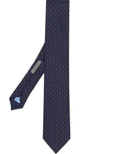 Corneliani шелковый галстук с принтом