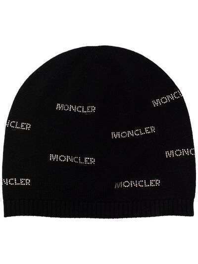 Moncler шапка бини с монограммой