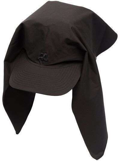 Courrèges scarf-embellished baseball cap
