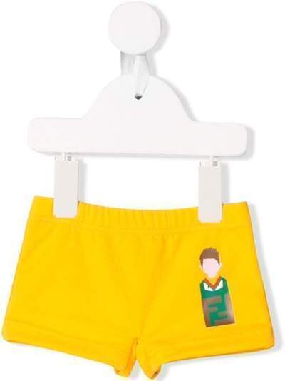 Fendi Kids плавательные шорты с принтом BMM010A69U