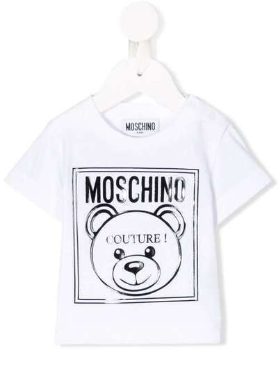 Moschino Kids футболка с логотипом MPM021LAA01