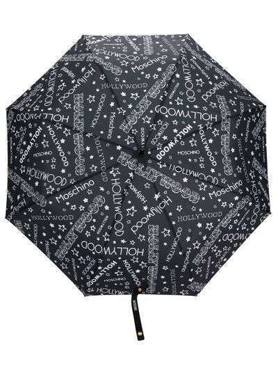 Moschino складной зонт с логотипом