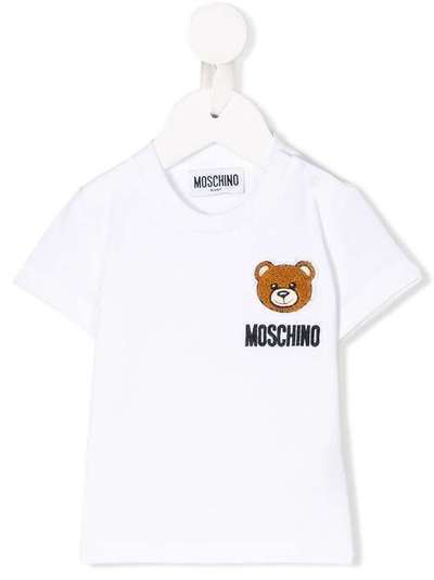 Moschino Kids футболка с нашивкой MMM01NLBA10