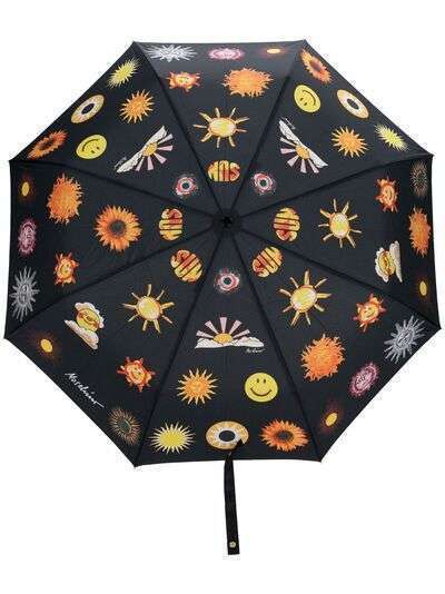 Moschino складной зонт с графичным принтом
