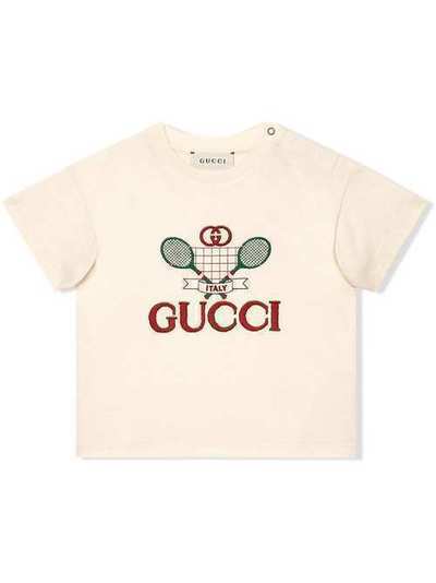 Gucci Kids футболка с логотипом 576871XJBK2