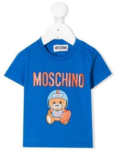 Moschino Kids футболка с логотипом и принтом M8M021LBA10