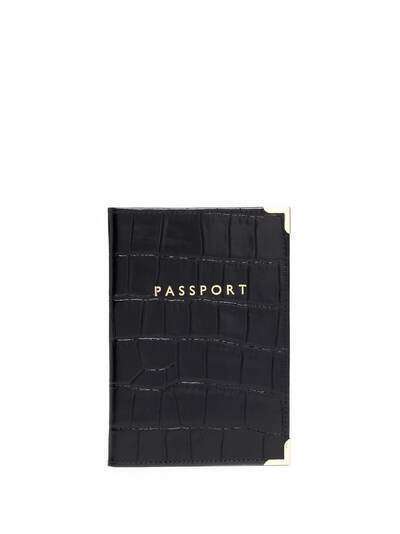 Aspinal Of London обложка для паспорта с тисненим под кожу крокодила