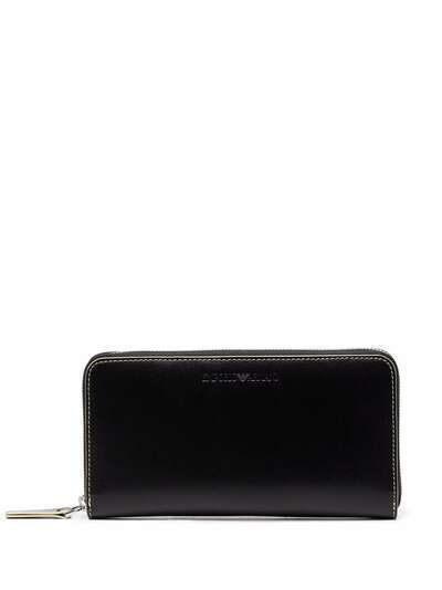 Emporio Armani zip-up leather wallet