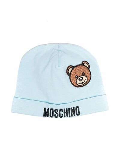 Moschino Kids шапка бини с логотипом Teddy Bear