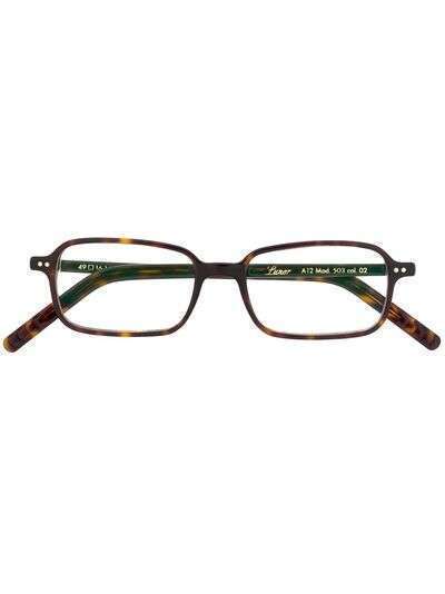 Lunor очки в прямоугольной оправе черепаховой расцветки