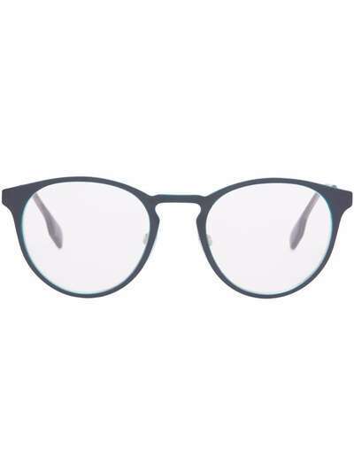 Burberry очки в круглой оправе в полоску Icon Stripe