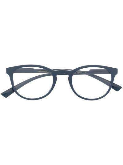 Dolce & Gabbana Eyewear очки в круглой оправе с логотипом