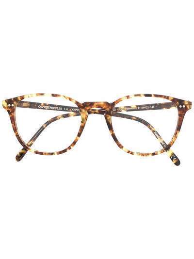 Oliver Peoples очки в круглой оправе черепаховой расцветки