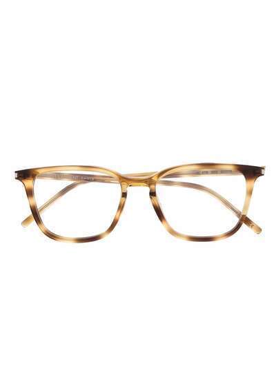 Saint Laurent Eyewear очки в квадратной оправе черепаховой расцветки