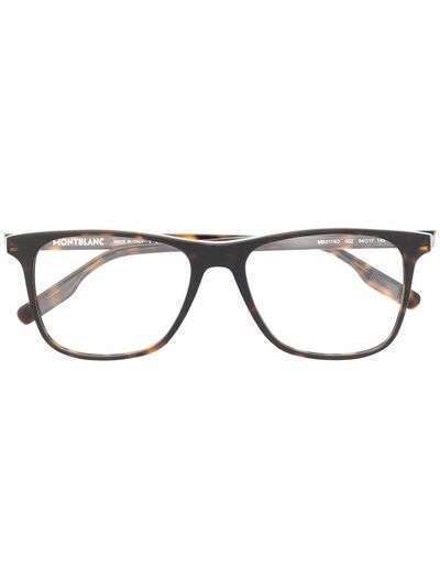 Montblanc очки в квадратной оправе черепаховой расцветки