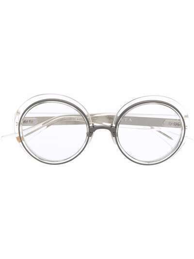Dita Eyewear очки в круглой прозрачной оправе