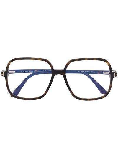 TOM FORD Eyewear очки в квадратной оправе черепаховой расцветки