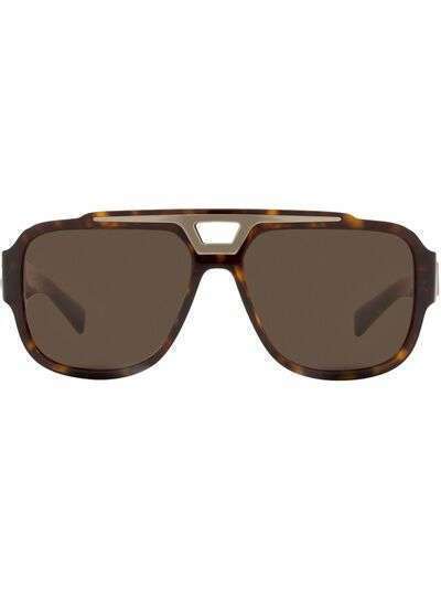 Dolce & Gabbana Eyewear tortoise aviator-frame sunglasses