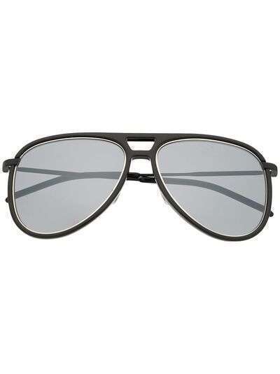 Saint Laurent Eyewear зеркальные солнцезащитные очки-авиаторы