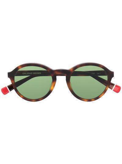 Orlebar Brown солнцезащитные очки в оправе черепаховой расцветки